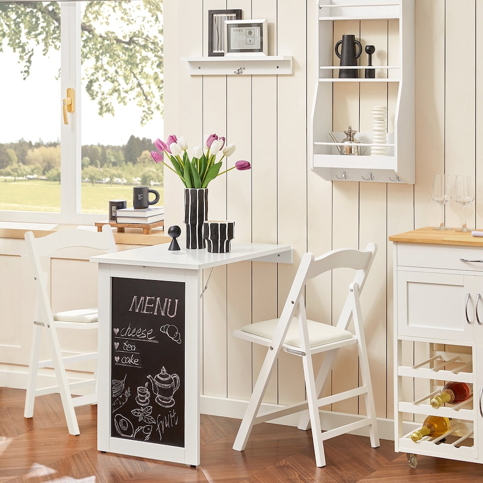 image 1 of SoBuy FWT20-W,Folding Wall-mounted Drop-leaf Table Dining Table