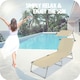 image 7 of Sun Lounger - foldable, adjustable sunshade and 4-step backrest Cream | Beige