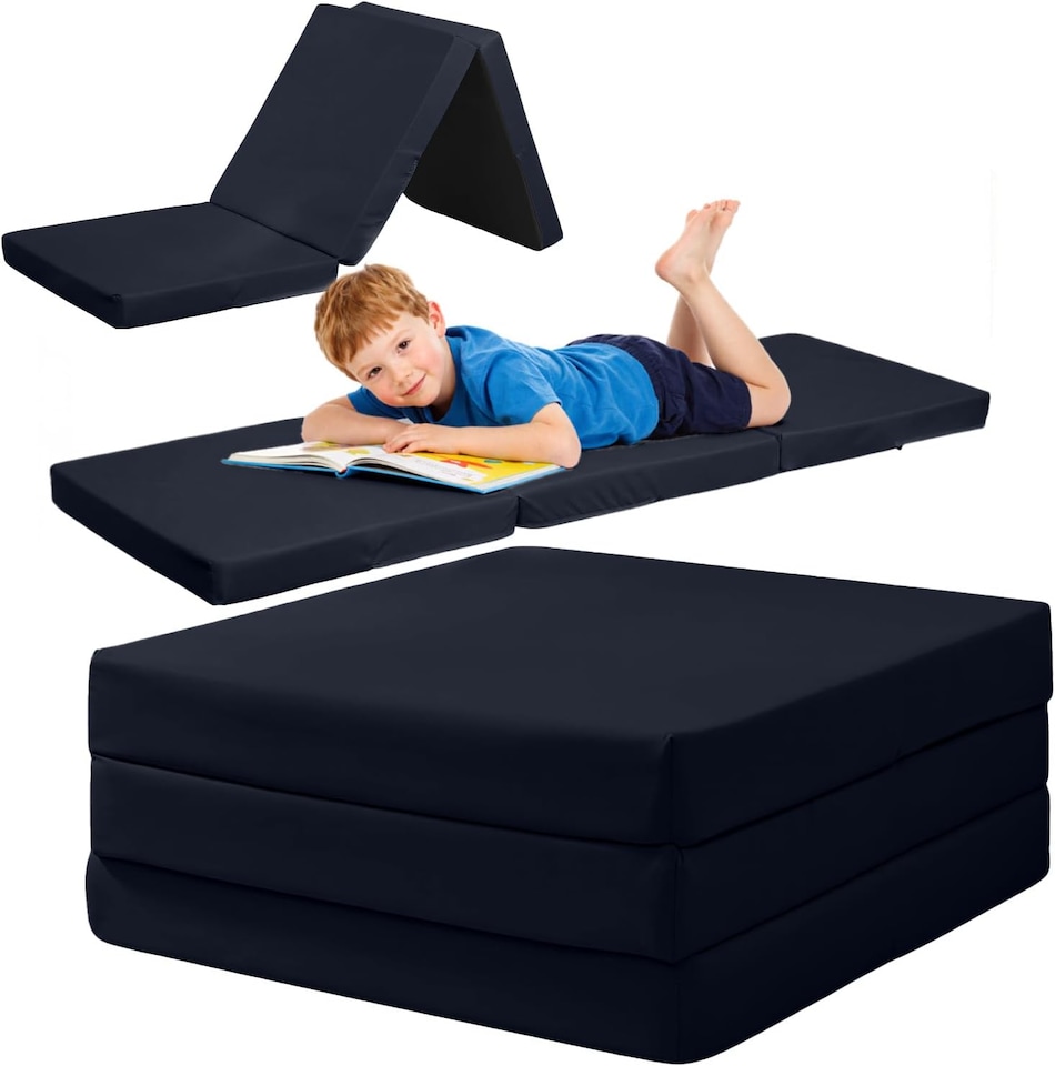 image 1 of Tri Fold Fold Out Z Bed Futon Sofa Chair Mattress