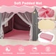 image 5 of COSTWAY Kids Playhouse Tent w/ Washable Mat & Star Lights-Pink