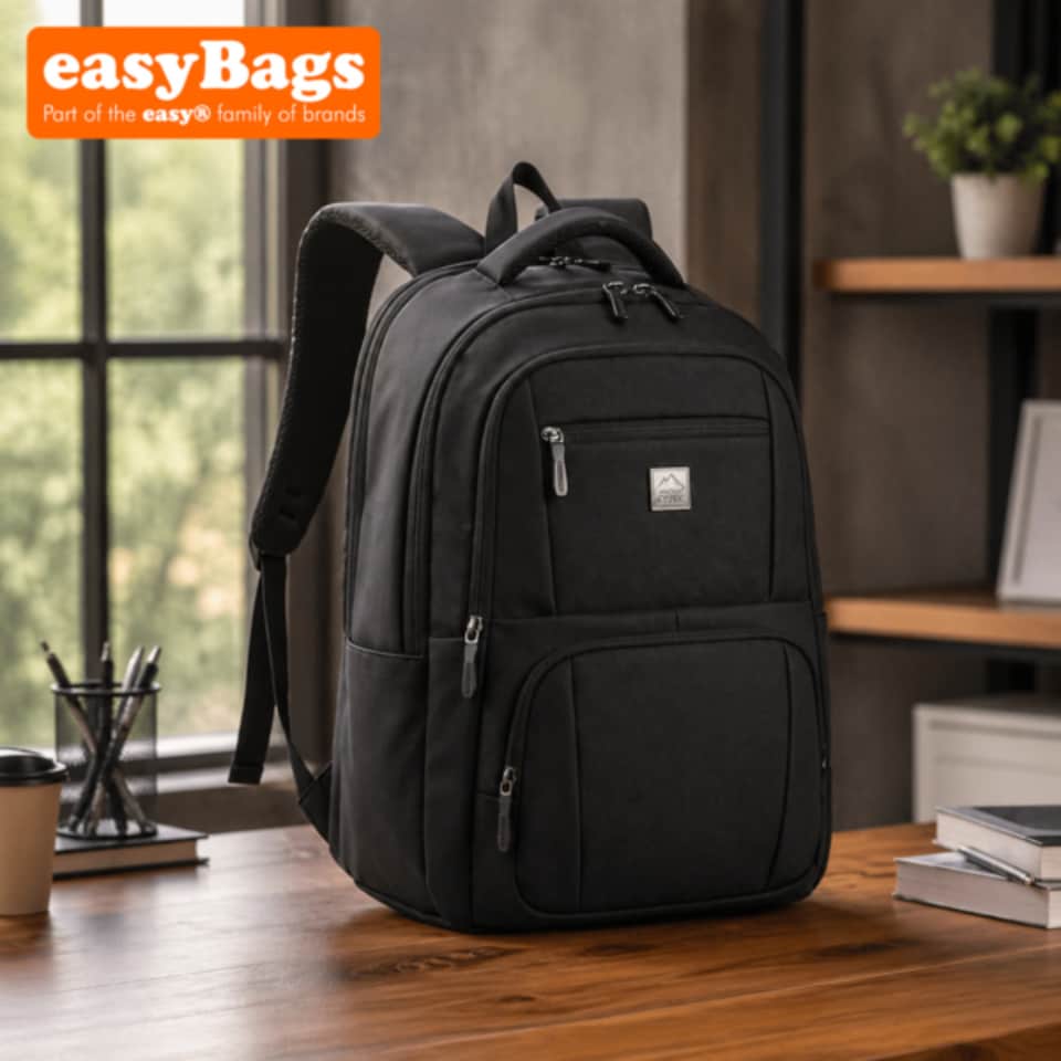 image 1 of Durable Laptop Backpack with Smart Organisation and Travel-Friendly Design - Black