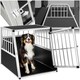 image 1 of Dog Crate - aluminium, angled back wall, lockable, 66 x 90 x 69.5 cm