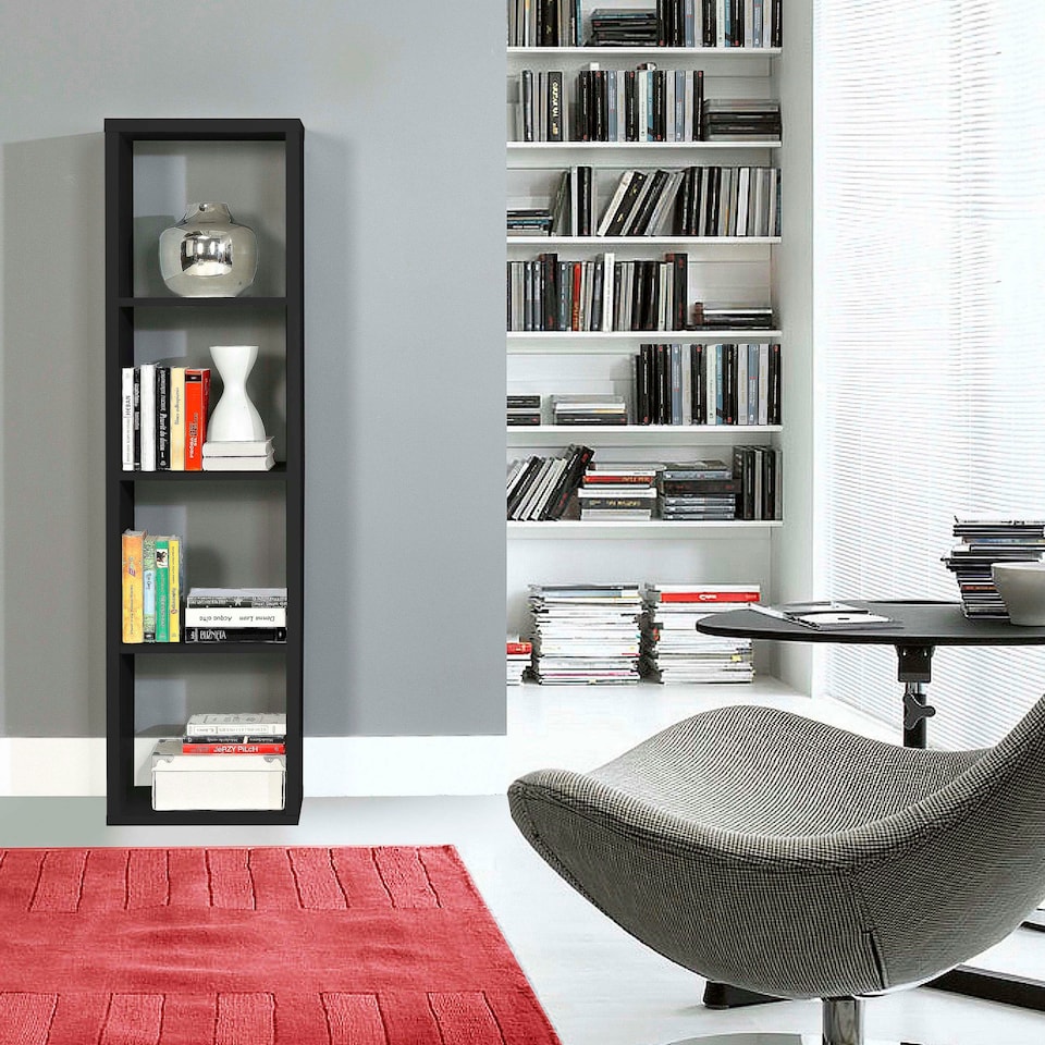image 1 of Mauro 3 Shelves Storage Unit in Matt Black