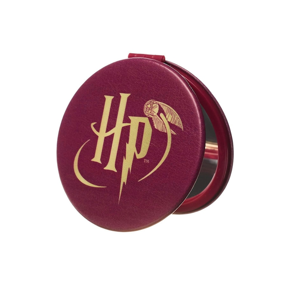 image 1 of Harry Potter Golden Snitch Make-up Bag & Mirror - Red/Gold - One Size
