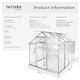 image 6 of Aluminium greenhouse with foundation, 185x250x195cm