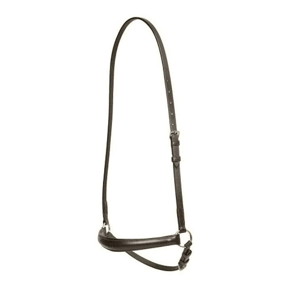 image 1 of Hy Padded Drop Nose Band - Brown - Cob