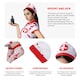 image 2 of Bloody Nurse Costume - with Stockings & Stethoscope Red | 2XL