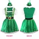 image 5 of Irish Shamrock Dress & Mini Hat Fascinator Green | S