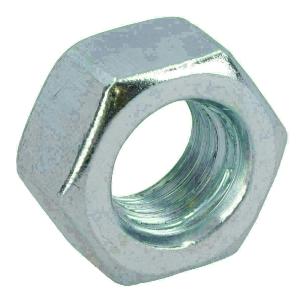 image 1 of M10 x 1.5mm Hex Full Nut Fastener Hexagonal Metric Nuts Grade 8 Zinc Plated 20pk