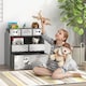 image 2 of ZONEKIZ Kids Storage Unit with 6 Boxes, Toy Storage Organiser, Grey