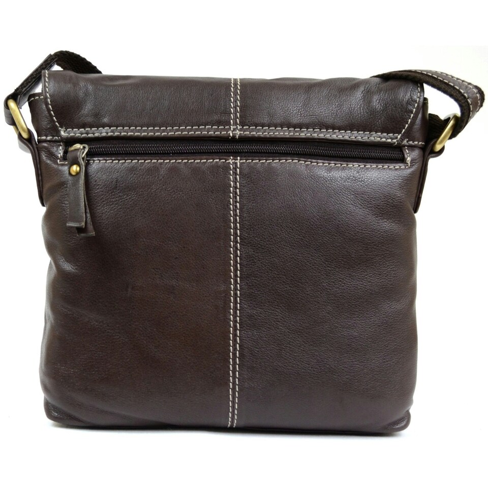 image 1 of Soft Leather Shoulder / Cross Body Bag Brown | Brown