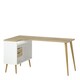 image 1 of Oslo Desk 2 Drawer in White and Oak