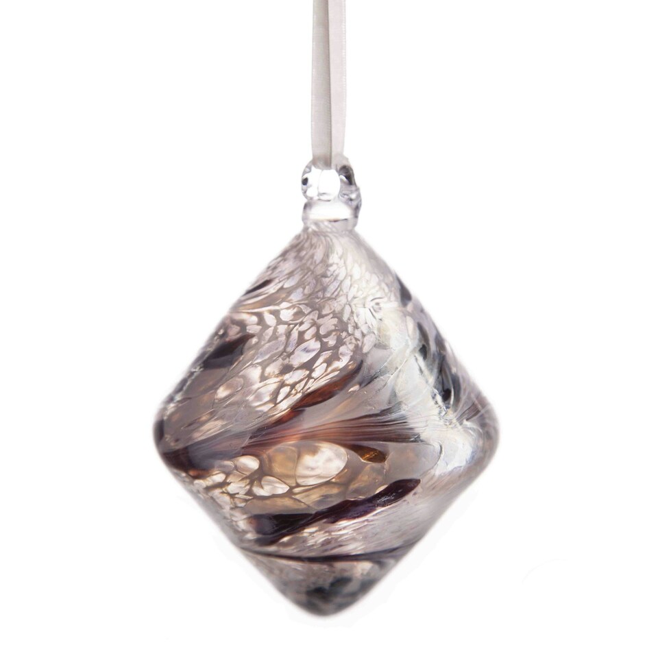 Amelia Art Glass Hanging Friendship Diamond Ornament