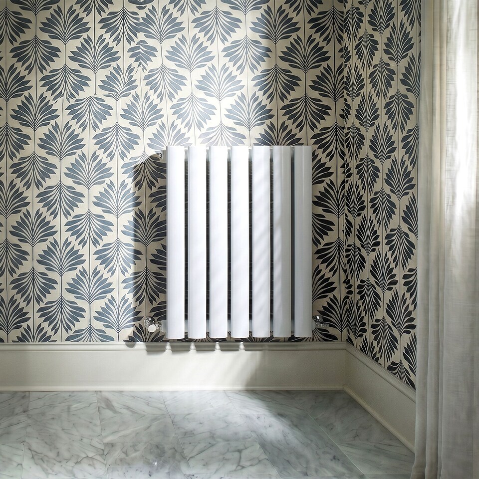 image 1 of Balterley Embrace Horizontal Single Panel Radiator | White | Gloss White | 1