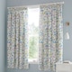 image 1 of D & D Sweetpea Floral Pencil Pleat Curtains Lilac