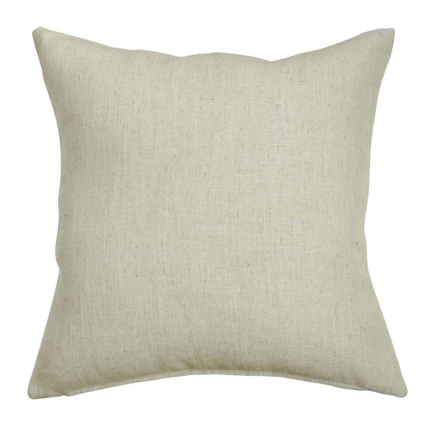 Homescapes Cream Linen Cushion Cover - 45 x 45 cm | Cream | Natural Cream | 45 x 45 cm