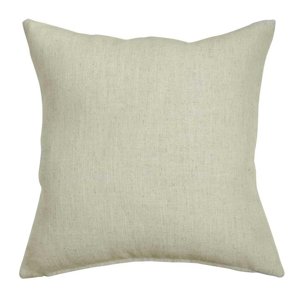 Homescapes Cream Linen Cushion Cover - 45 x 45 cm | Cream | Natural Cream | 45 x 45 cm