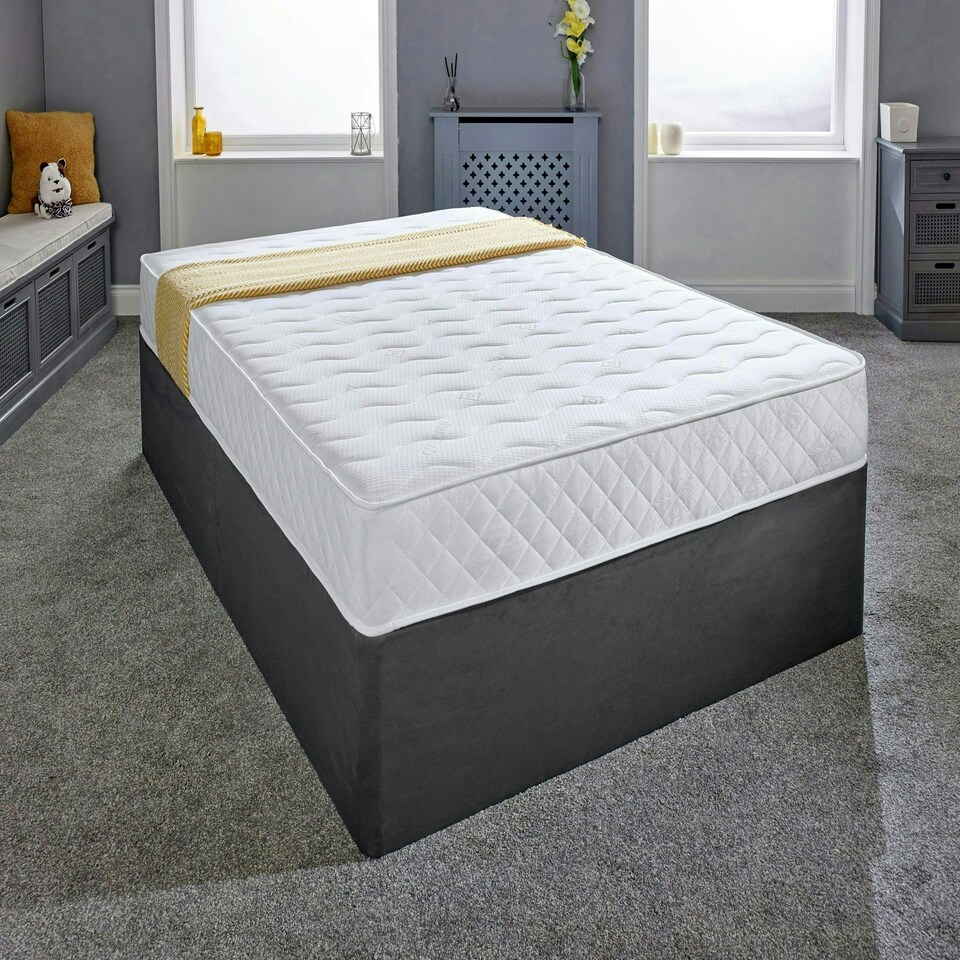 image 1 of Diamond Wave Innerspring Mattress - 9" Deep, Medium Comfort White | Single