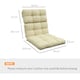 image 7 of Outsunny 2pc Outdoor Seat Cushion with Backrest, Ties, for Garden, Beige 