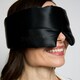 image 2 of Silk Addict 100% Mulberry Silk Weighted Sleep Mask - Black Black