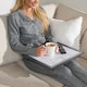 image 2 of OHS Portable Foldable Wooden Work Laptop Stand Lap Tray Multi | Grey and White Marble