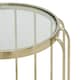 image 4 of Interiors by Premier Modern Gold Side Table, Contemporary Gold Side Table with Glass Top, Luxury Side Table for Living Room Gold