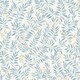 image 1 of Grandeco Maison Floral Trail Vinyl Textured Wallpaper - Blue - 10m x 53cm Blue