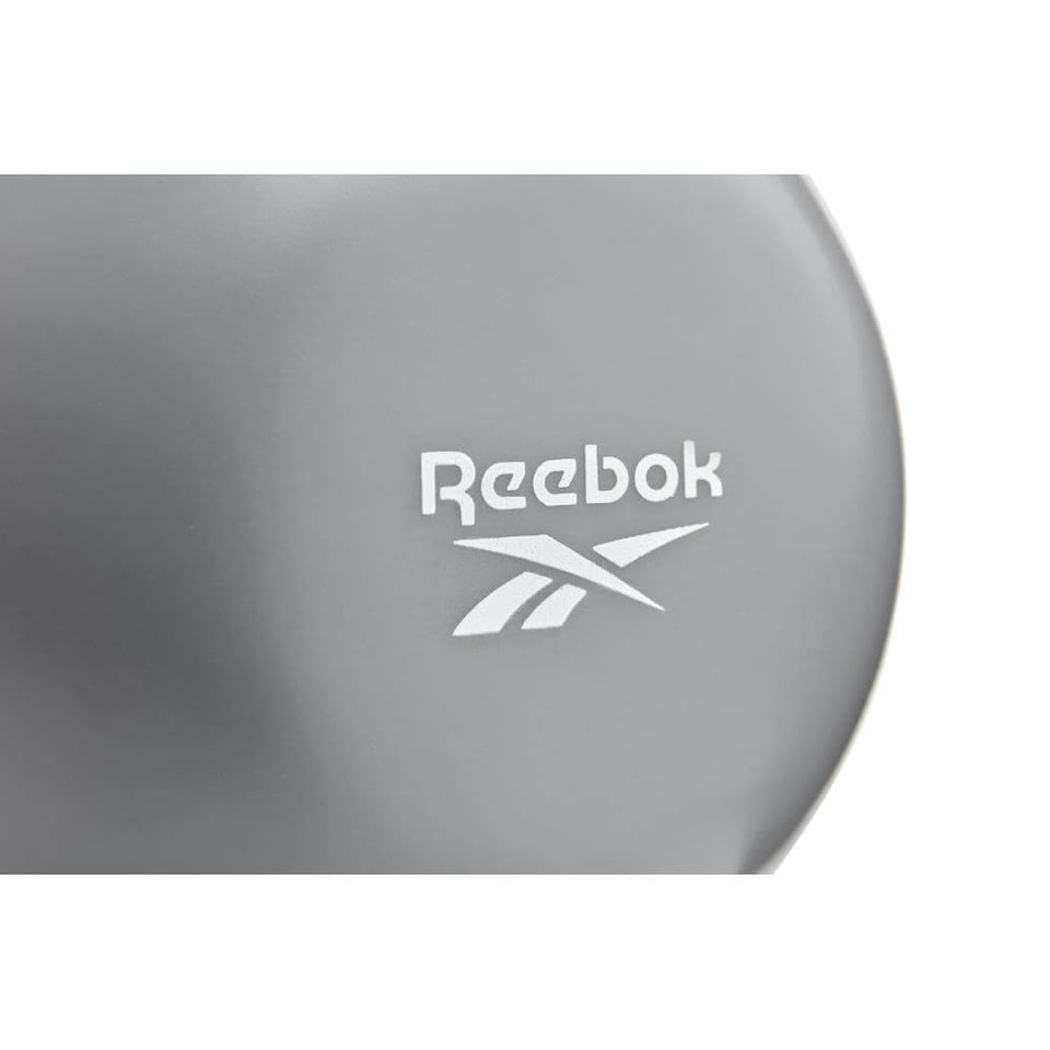 image 1 of Reebok 2kg Cast Iron Kettlebell, Vinyl-Coated with Wide Handle (Grey/Black) | Multi | Grey/Black | Not provided