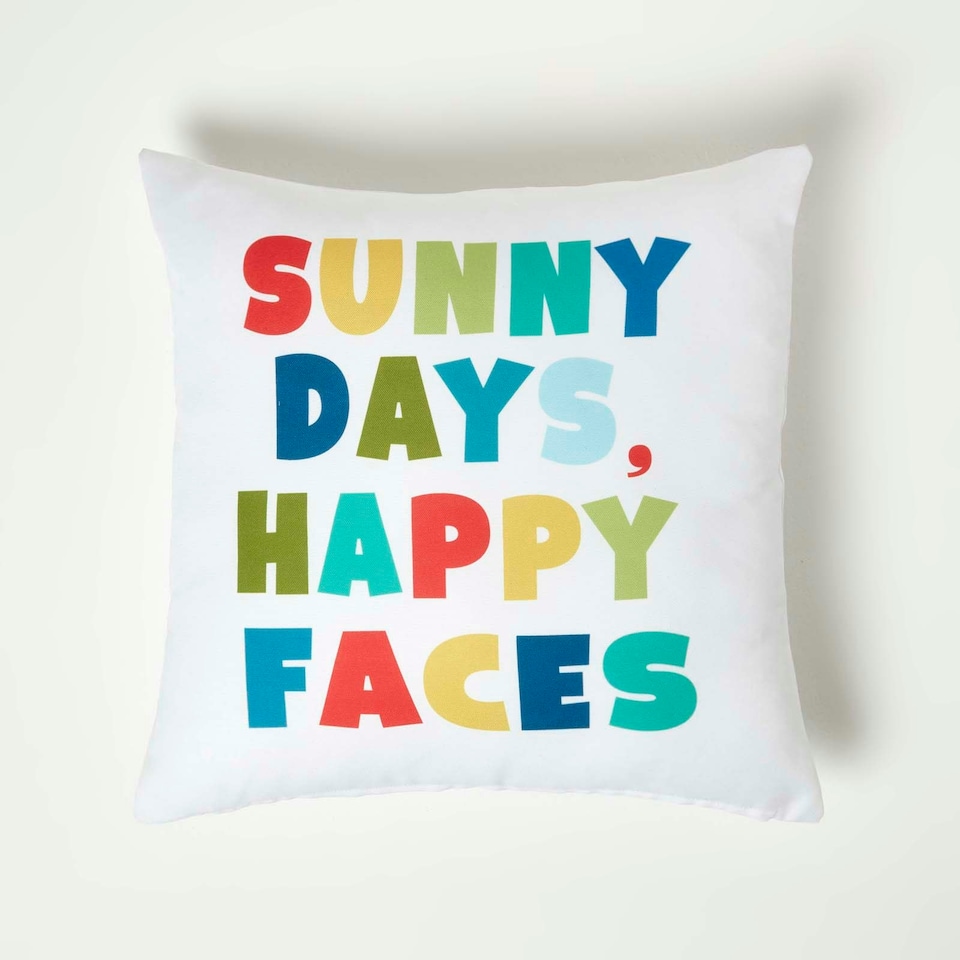 image 1 of Homescapes Sunny Days Outdoor Cushion 45 x 45 cm - Set of 2