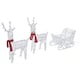 image 1 of Neo 120 Indoor Outdoor LED Light Up Reindeer and Sleigh Christmas Decoration Festive Display with Dual Light Effects Timer Red Scarves Weatherproof Frame 5m Lead Wire