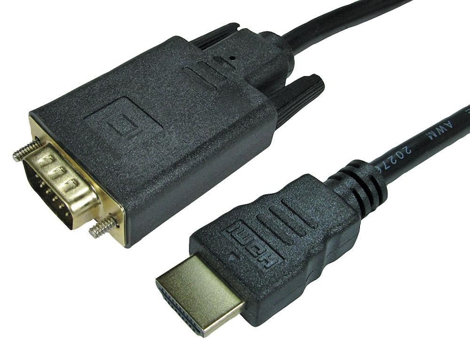 PRO SIGNAL - HDMI to VGA Lead, Gold Plated Connections, 1.8m Black