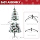 image 6 of HOMCOM Indoor Christmas Tree Artificial Berry mas Decoration with Metal Stand and 184 Tips (5FT(150CM))