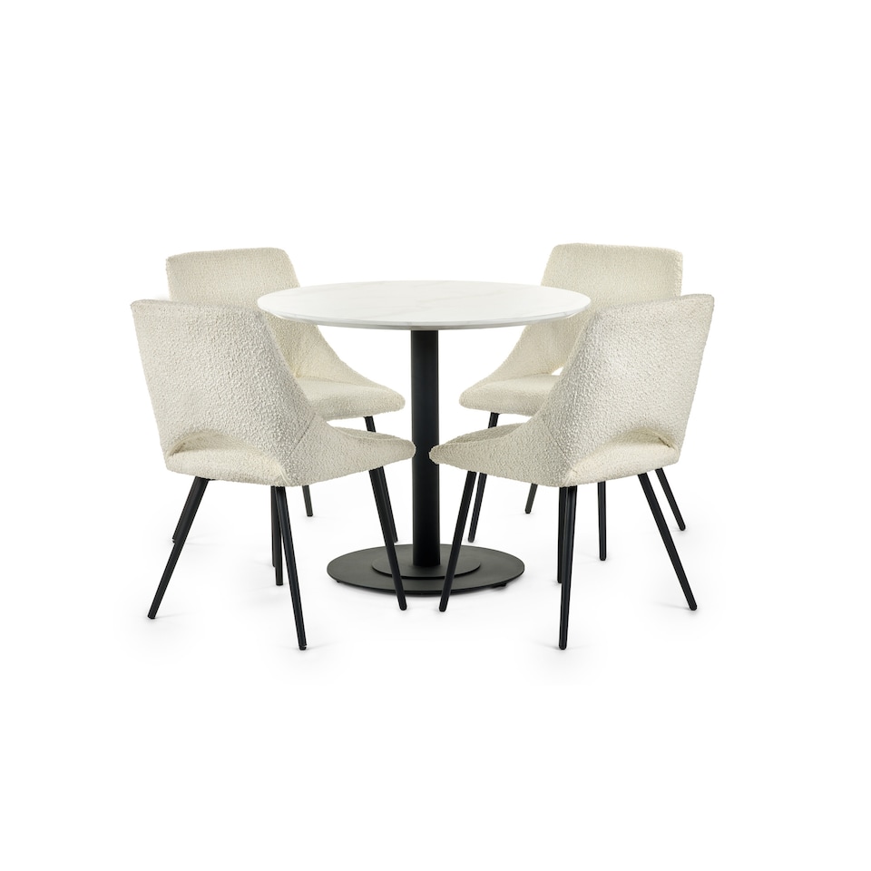 image 1 of Luca 80cm Round Dining Table White