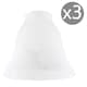 image 1 of ValueLights 3 Pack White Taper Bell Shape Ceiling Pendant Shades | White