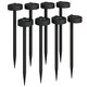 image 6 of Outsunny Solar Stake Lights 8 Pack, IP44 Pathway Lighting, Auto On/Off LED Black | Black
