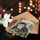 image 4 of Chimpanzee Ape Monkey in Floral Jungle Watercolour Birthday Card