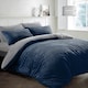 image 1 of Velosso Plush Corduroy Teddy Fluffy and Warm Fleece Duvet Cover Set Blue | Navy | Super King