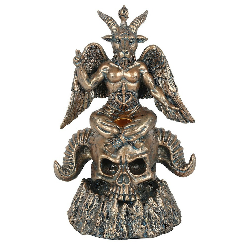image 1 of Something Different Baphomet Backflow Incense Burner - Brown - One Size