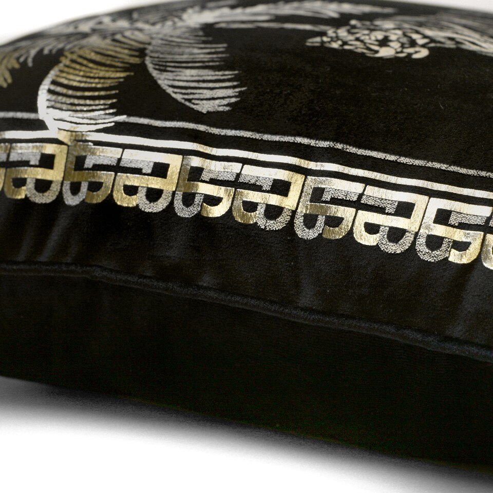 image 1 of Laurence Llewelyn-Bowen Tiger Tiger Filled Cushion Black