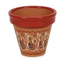 Verano Spanish Ceramics Set of 3 Plant Pots - 16-29cm Inca Red Red