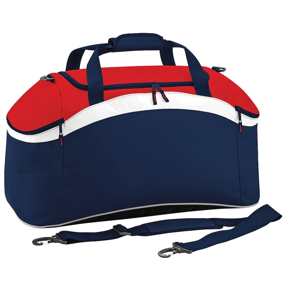 Bagbase Teamwear Holdall - French Navy/Classic Red/White - One Size