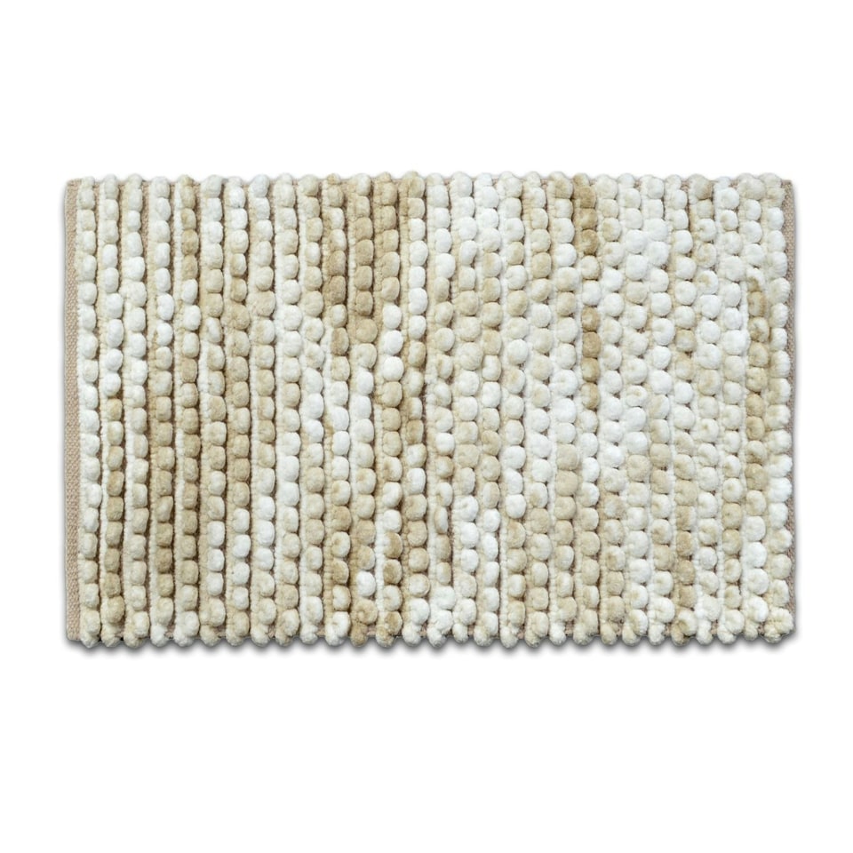 image 1 of Marl Chunky Bobble Bath Mat - Natural
