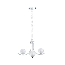 Jimena 3-Light Polished Chrome Chandelier Pendant Ceiling Light