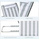 image 6 of Outsunny 2 Pieces Outdoor Beach Mat Steel Reclining Chair Set w/ Pillow Grey