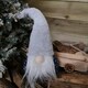 image 3 of 35cm Festive Christmas Sitting Light Up Lit Gonk with Grey Hat and Blue Body