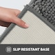 image 3 of Non Slip Bath Mat Water Absorbent Shower Mats Machine Washable Bathroom Rug, Charcoal