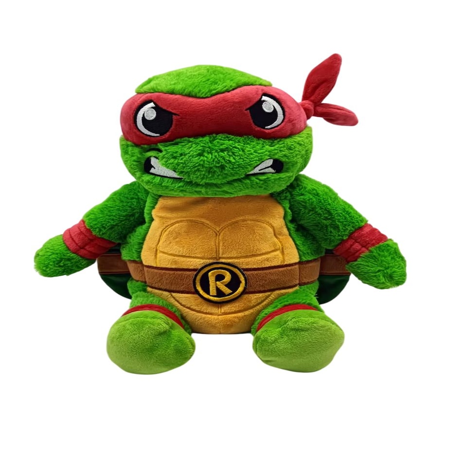 image 1 of Warmies Plush Raphael from Teenage Mutant Ninja Turtles, Microwavable Toy, Weighted Heatable Plushie for Adults and Kids, Stuffed Cuddly Toy, Gently Scented with French Lavender - Red