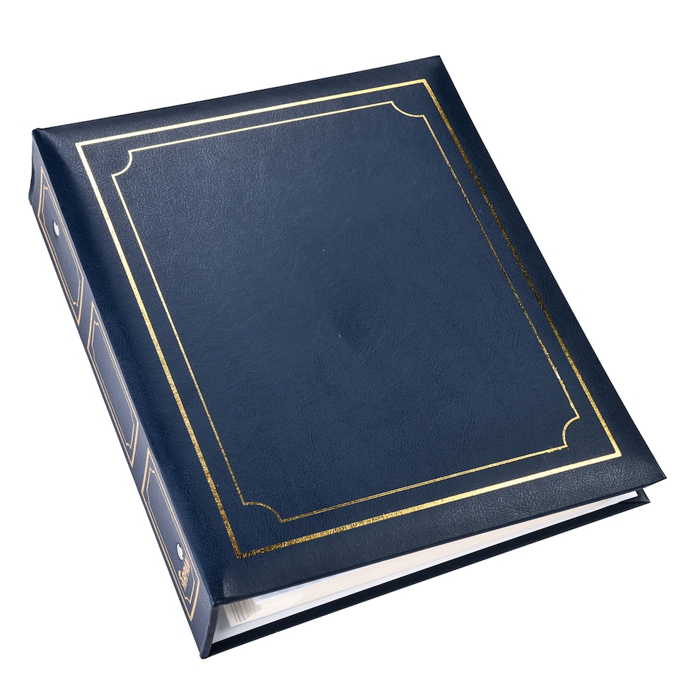 image 1 of Large Self Adhesive Ring Binder Photo Album – 40 Sheets / 80 Sides – Traditional Sticky Page Memory Scrapbook Album