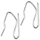 image 1 of Silver Drapery Pin Hooks, Metal Curtain Hooks - 50pcs