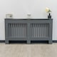 image 2 of Stylish MDF Grey Vertical Design Radiator Cover - Large